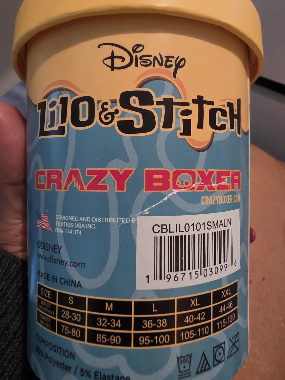 CRAZY BOXERS Lilo & Stitch Size S Tropical